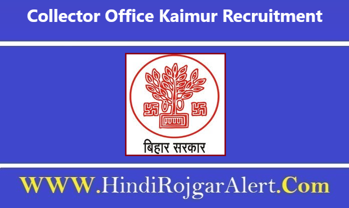 Collector Office Kaimur Recruitment 2020 कैमूर कलेक्टर ऑफिस भर्ती 2020